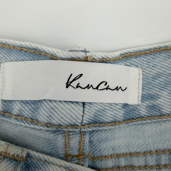 KanCan Jeans Womens 9/28 Light Wash Distressed High‎ Rise Straight Leg Denim - Picture 4 of 11